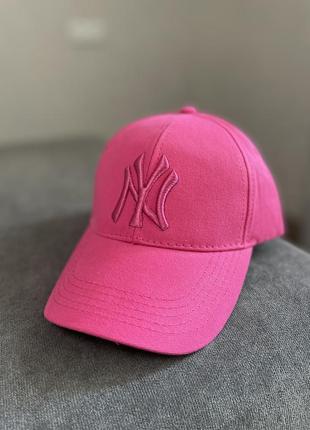 Кепка бейсболка нью йорк ny new era new york малиновая3 фото