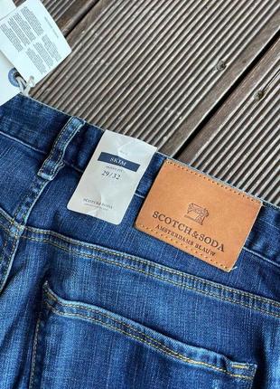 Синие джинсы scotch&soda 29' ralston skinny fit  29x32 s размер мужской / сша 294 фото