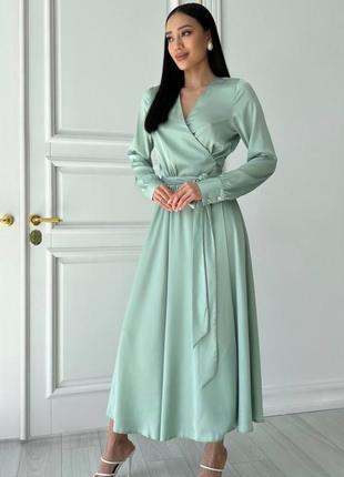 Шелковое платье длинное