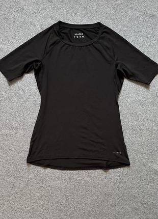 Usa pro футболка спортивная беговая для бега спорта фитнеса зала женская черная2 фото