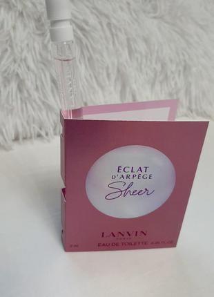 Lanvin eclat d’arpege sheer💥оригинал миниатюра пробник mini spray 2 мл книжка7 фото