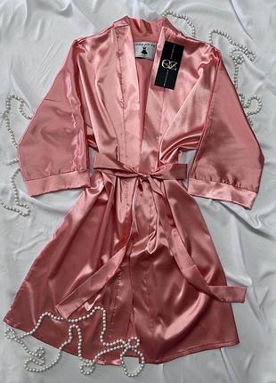 Елегантний домашній шовковий халат