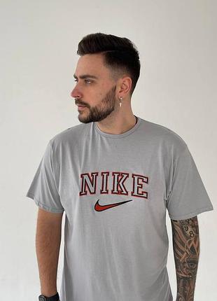 Чоловіча футболка nike pick у сірому кольорі,чоловіча стильна футболка на кожен день