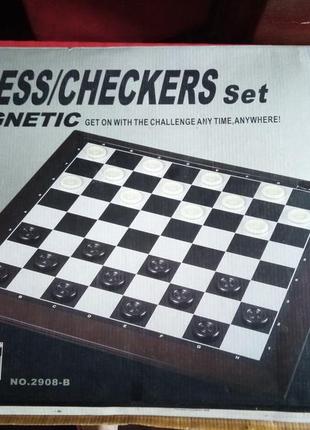 Шахи+шашки на магнітній дошці. вінтаж5 фото