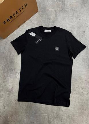 Футболка stone island черная / качественные брендовые футболки стон айленд