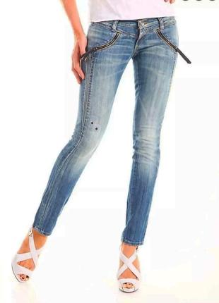 Джинсы скинни голубые w26 l32 'miss sixty' 'style zip shot'