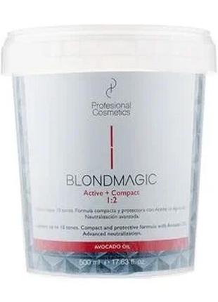 Пудра для освітлення волосся profesional cosmetics blondmagic фіолетова, 500 мл
