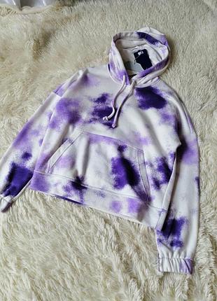 Кофта худи світшот капюшон принт тай дай