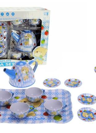 Набор кукольной металлической посудки, игрушечная металлическая посуда набор из 15 предметов