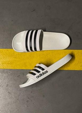 Чоловічі шльопанці adidas white 1