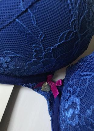 Яркий синий кружевной бюст лиф с пуш ап la senza3 фото
