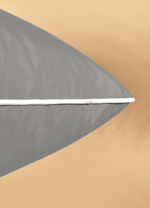 Подушка royal з вишивкою тм ideia 45х45 см сірий чохол в подарунок4 фото