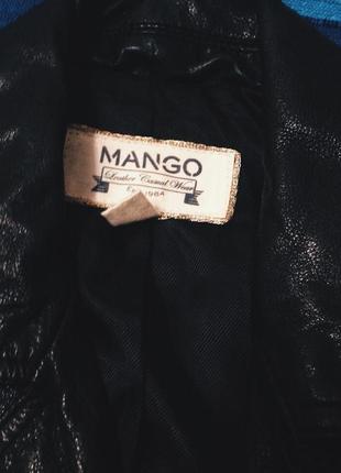 Кожаная куртка "mango"3 фото