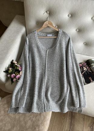Серый свитер с блестками yessica (c&amp;a)2 фото