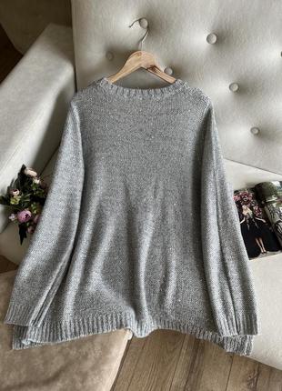 Серый свитер с блестками yessica (c&amp;a)6 фото