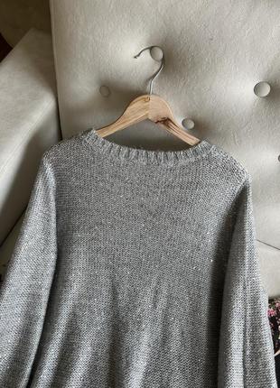 Серый свитер с блестками yessica (c&amp;a)7 фото