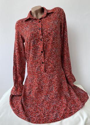 Платье натуральная рубашка с рукавами из вискозы платья рубашка с выскользящей primark