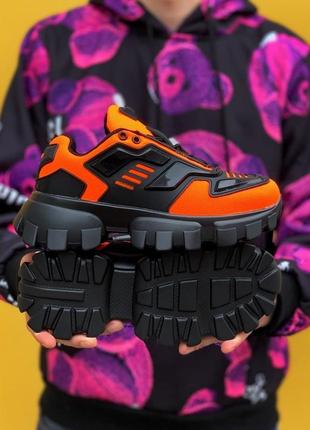 Sneakers black orange1 фото