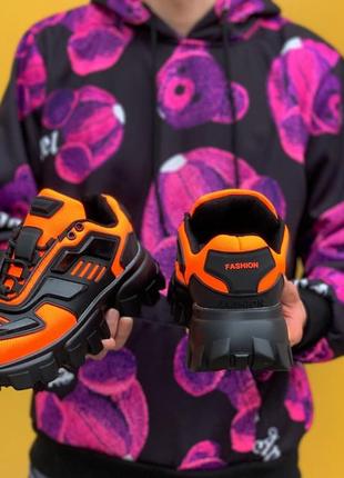 Sneakers black orange6 фото