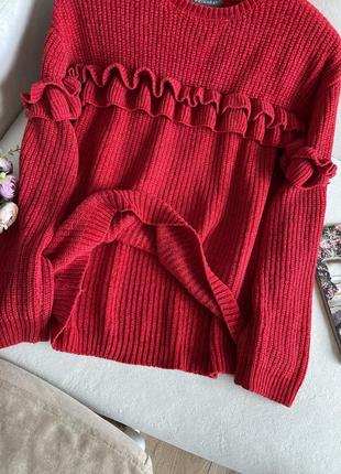 Теплый красный свитер primark5 фото