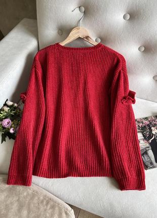 Теплый красный свитер primark7 фото