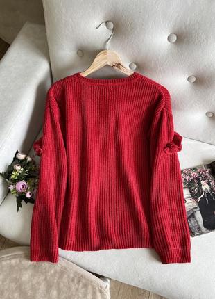 Теплый красный свитер primark6 фото