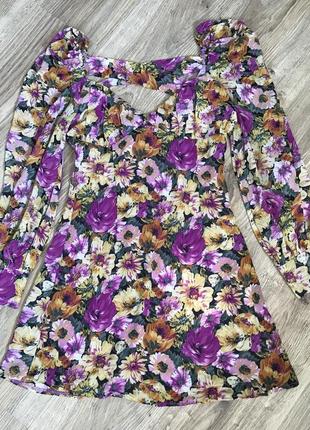Шифонова сукня в квітковий принт, фірми missguided3 фото