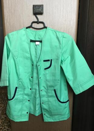 Медицинская рубашка женская мятная зеленая 42(34)