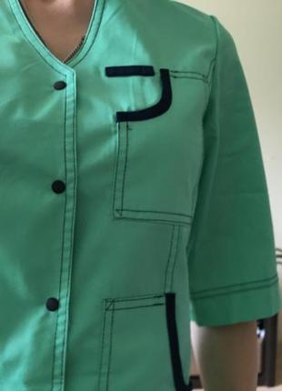 Медицинская рубашка женская мятная зеленая 42(34)4 фото