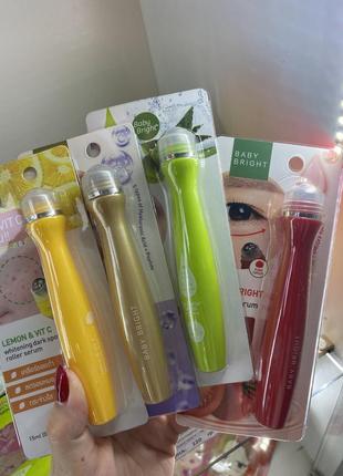 Роллер сыворотка для кожи вокруг глаз baby bright с томатом и глутатионом, 15 мл