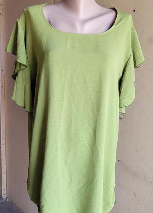 Блузка женская летняя оливкововатая размер 521 фото