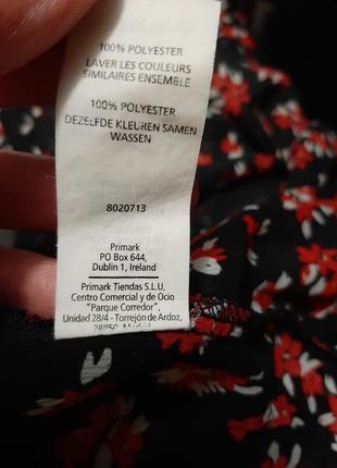 Шифоновая полупрозрачная блуза в цветочный принт размер м6 фото