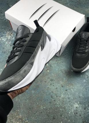 Мужские кроссовки адидас шаркс adidas sharks black grey.7 фото