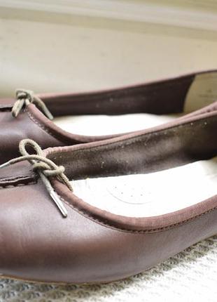 Кожаные туфли мокасины балетки лодочки clarks р. 6 1/2 р. 40 26,2 см