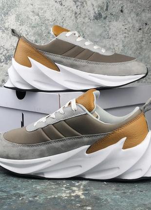 Чоловічі кросівки адідас шаркс adidas sharks grey beige, кроссовки мужские адидас