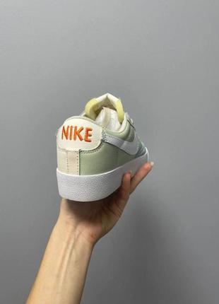 Nike blazer low beige green9 фото