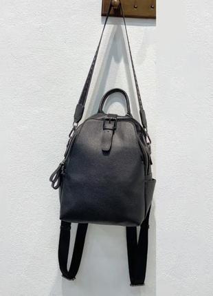 Стильний шкіряний рюкзак-сумка2 фото