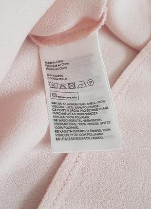 Ніжне плаття — комбінація міні h&amp;m пудрового кольору в стилі білизни.6 фото