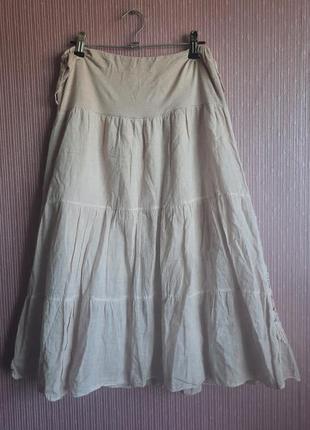 Дизайнерская итальянская стильная юбка в бельевом стиле этано бохо с кружевом8 фото