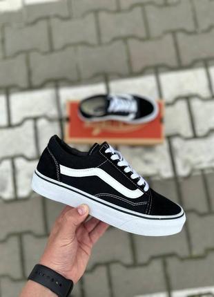 Замшеві, чорні кеди vans old skool , натуральна замша , накладений платіж