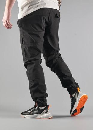 Мужские кроссовки baas run 9000l black white orange, стильная мужская обувь5 фото