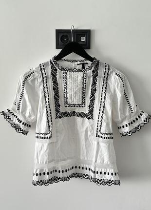 Вышитая блузка, вышиванка top shop3 фото