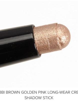 Кремові тіні bobbi brown long wear cream shadow stick  відтінок golden pink повнорозмір5 фото