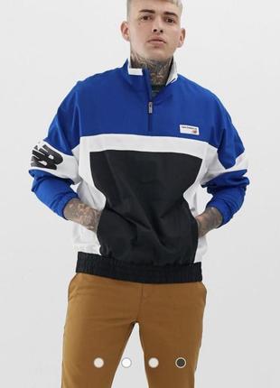 S 36 m 38 l 40 xl 42 xxl 44 3xl 46 new balance anorak анорак дождевик ветровка куртка синяя черная2 фото