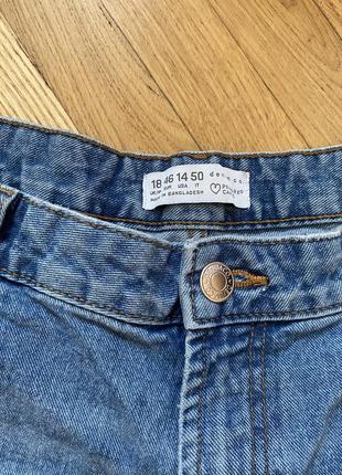 Батал великий розмір стильні джинсові шорти шортики рвані сині3 фото