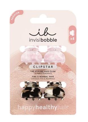 Набір з чотирьох мініатюрних шпильок для волосся invisibobble clipstar petit four