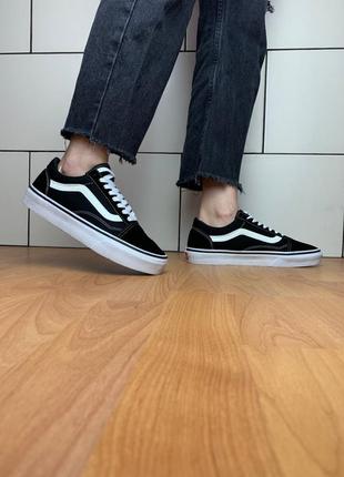 Замшеві, чорні кеди vans old skool , натуральна замша , накладений платіж