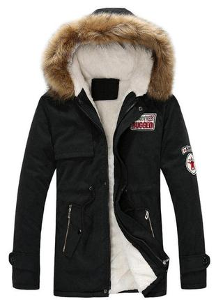 Чоловіча зимова парку "army black"