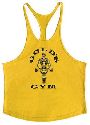 Майка чоловіча "gold's gym" жовта