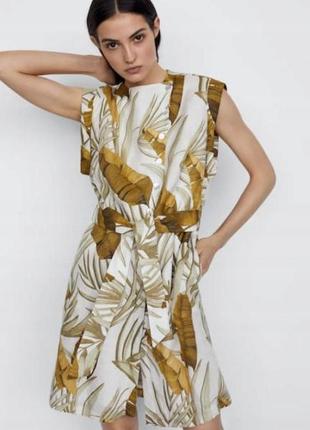 Сукня massimo dutti з поясом на гудзиках.